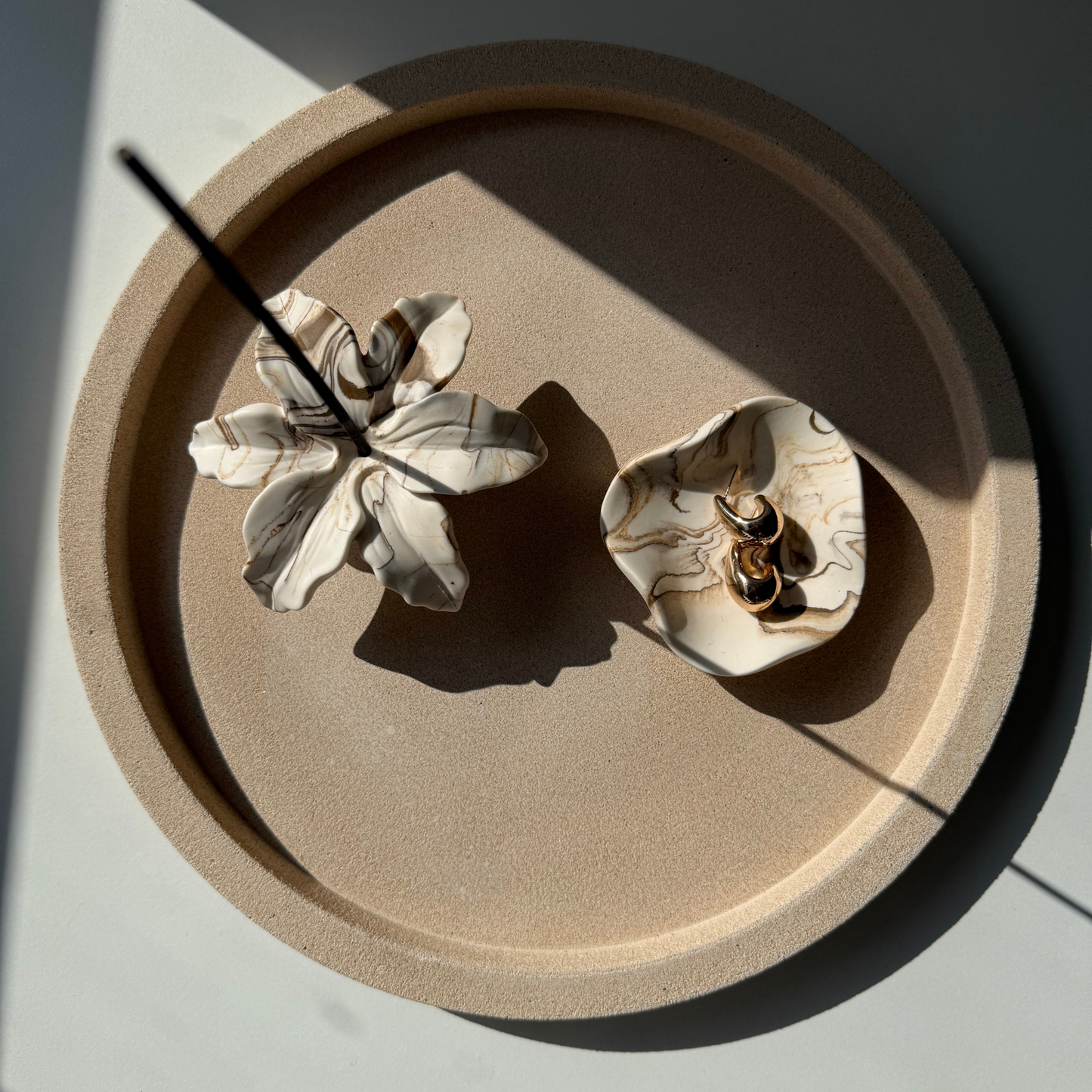 Large Round Tray - Stone