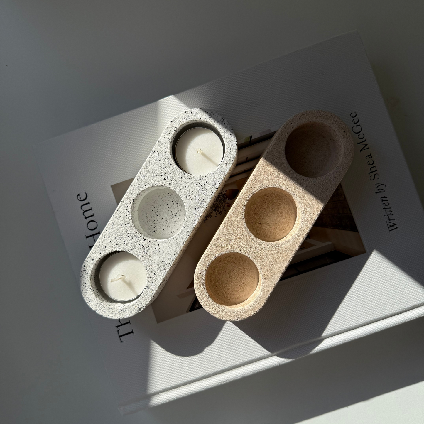 Tea light Candle Holder- Stone